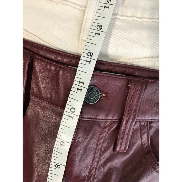 Madewell the perfect vintage straight jean women’s size 27 red vegan leather￼ - Picture 5 of 10